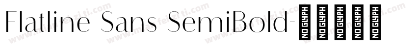 Flatline Sans SemiBold字体转换